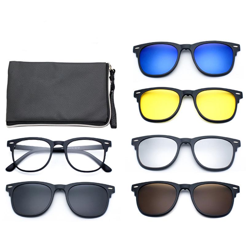 Magnetic Clip-On Classic Polarized Sunglasses for Myopia Glasses