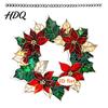 Decorative Bow Ornaments Acrylic Christmas Garland Pendant Double-sided Wreath Hanging Ornament Lightweight Double Sided Printed Decor with Lanyard