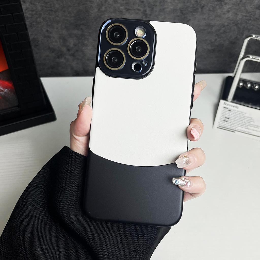 Napa Gemustertes Apple 15promax Handyhülle, Geeignet für IPhone14 Patchwork Furnier 13 Kristalllinsen Schutzhülle