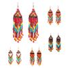 European & American Multi-Layer Rice Bead Retro Tassel Earrings