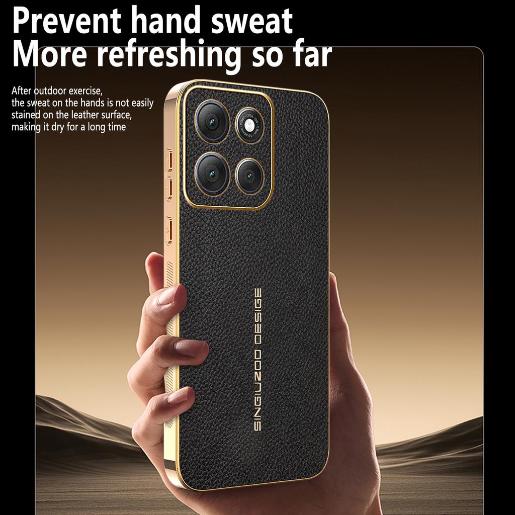 Pro Motorola Moto G86 Power 5G Pouzdro Proti poškrábání Litchi textura TPU Kůže PU Zadní kryt telefonu