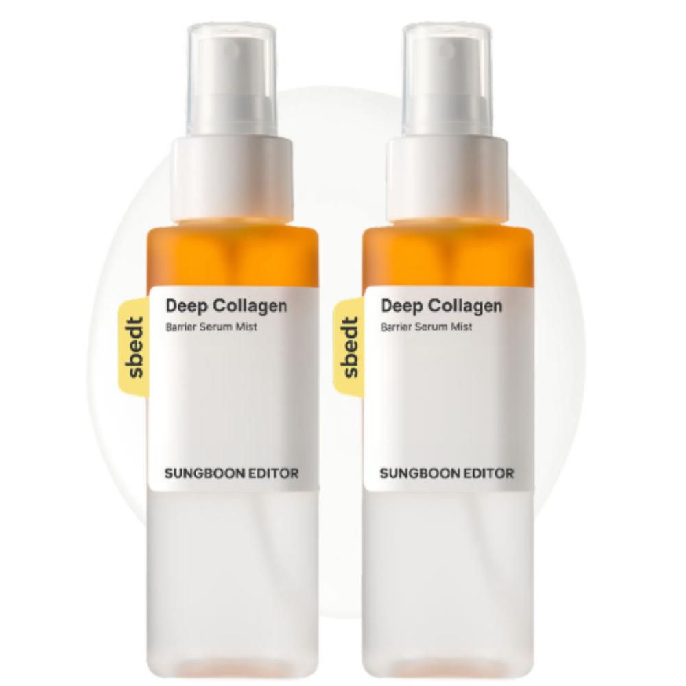 SUNGBOON EDITOR Deep Collagen Barrier Elasticity Radiance Serum Mist 95ml, Pack of 2 | Glow & Firming Face Spray