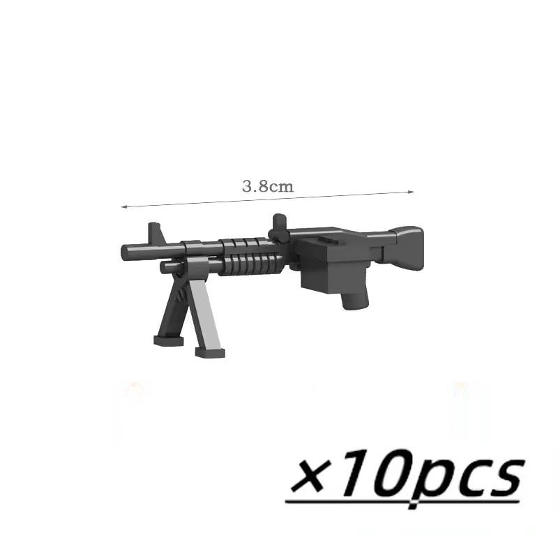 WW2 Military Weapon MOC Mini Building Blocks Figures Soldier US Soviet Rifle Gun Rocket Launcher MG42 RPG Bullet Bricks Toys