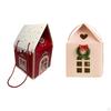 Gift Box Candy Container Xmas Decor House Shaped Paper Snack Case for Present Packaging