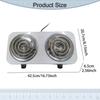 Electric Countertop Double Burner Power Indicator Lights 2 Plates