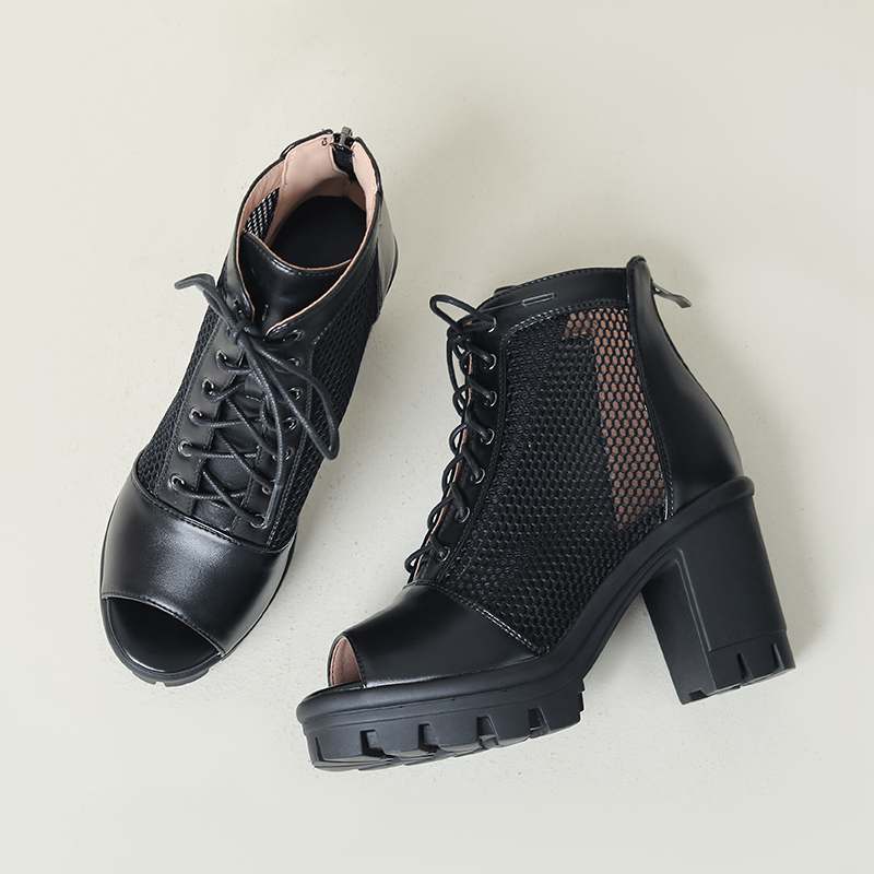 

Krazing Pot Полиуретановая воздушная сетка Весна Лето Размер 43 Размер 42 Женские Платформа Женские Открытые Носки Сексуальные Летние Сапоги Туфли-лодочки На Толстой Подошве 39 чёрный