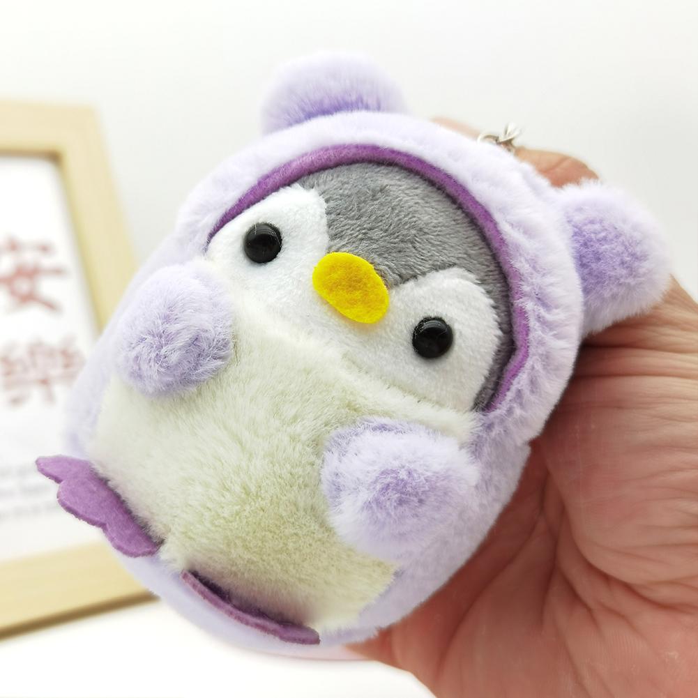 

Милый мультяшный пингвин, плюшевые куклы, игрушки, брелок для ключей, сумка, кулон, детская игрушка, подарки на день рождения, мини-животное, плюшевая кукла, брелок для ключей фиолетовый
