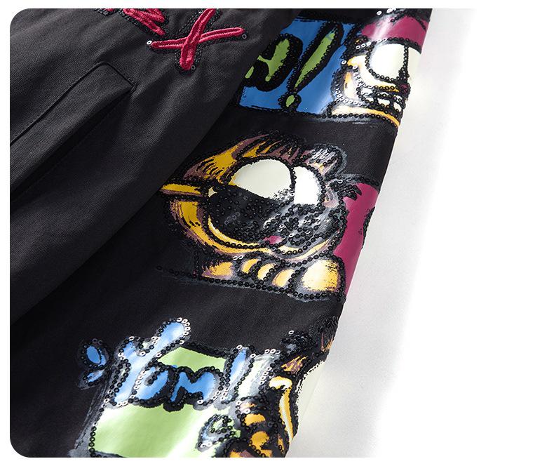 Men's Embroidered Baseball Jacket - Slim Fit, Casual Streetwear for Spring and Autumn