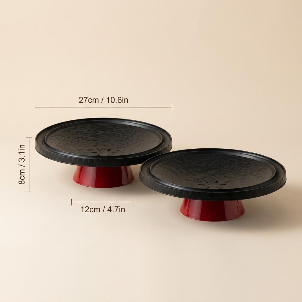 Plastic Cake Stand Detachable Pedestal Fruit Bowl Drain Hole Food Serving Dish Stackable Snack Dessert Plate Kitchen Tableware