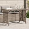 VidaXL Garden Table with Gray Glass Top 110x68x70 Cm Rattan, Outdoor Table, Garden Dining Table, Furniture of 366352