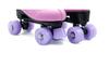 Adult Unisex Double Row Roller Skates, Breathable Purple Leather, Jelly Wheels, Four-Wheel Design