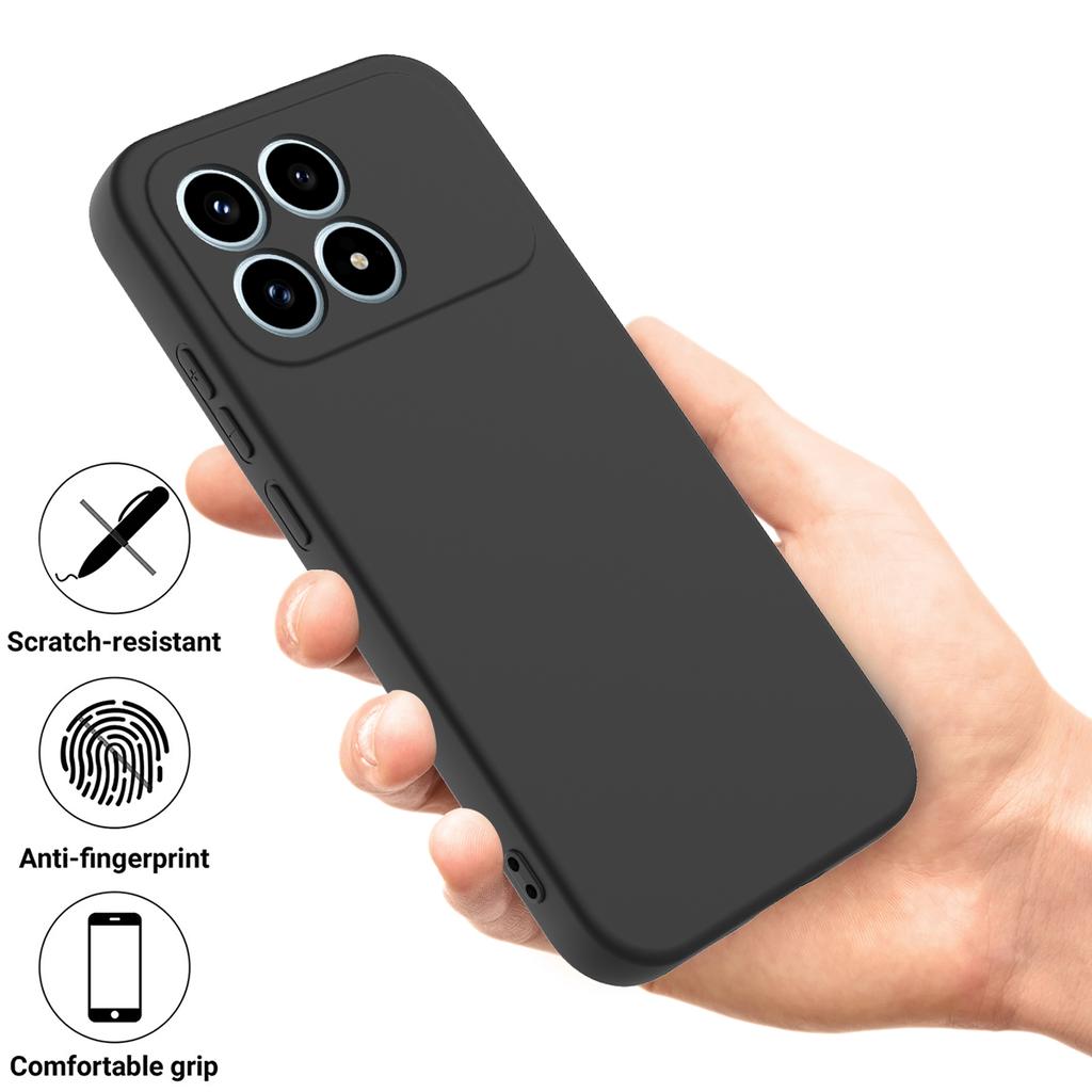 For Xiaomi Poco F8 Pro Liquid Silicone Case Phone Back Cover with Hand Strap