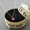 Walk Platinum Necklace with Natural Ruby 1 Carat Authenticity Card Pt850 Screw Chain [Jewelry Shinsaibashi] Pendant, Included,