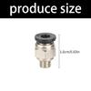 Industrielle PTFE Pneumatik-Adapter Verbinder 4er Pack PC4 M6 Gewindeanschluss Minimierter Luftstromverlust Design
