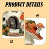 Mushroom House Statue Solar Light Figurine Lamp Decorative Craft Durability Resin Sculpture Outdoor