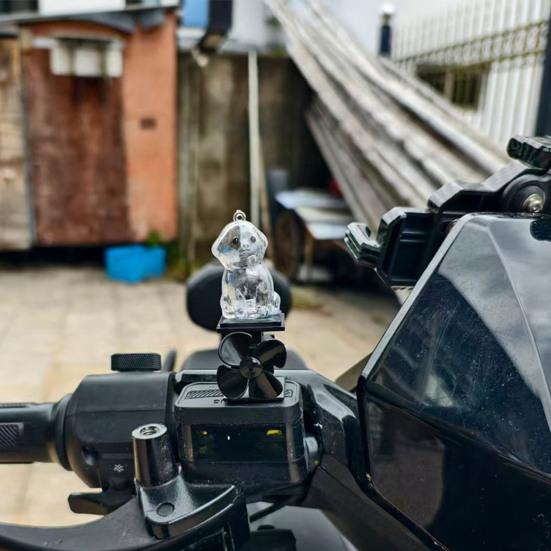 Motorrad Dekoration Niedliche Hundeform Windenergie LED-Leuchten Selbstbetrieben Lenker Ornamente Hundeförmiges Fahrradzubehör
