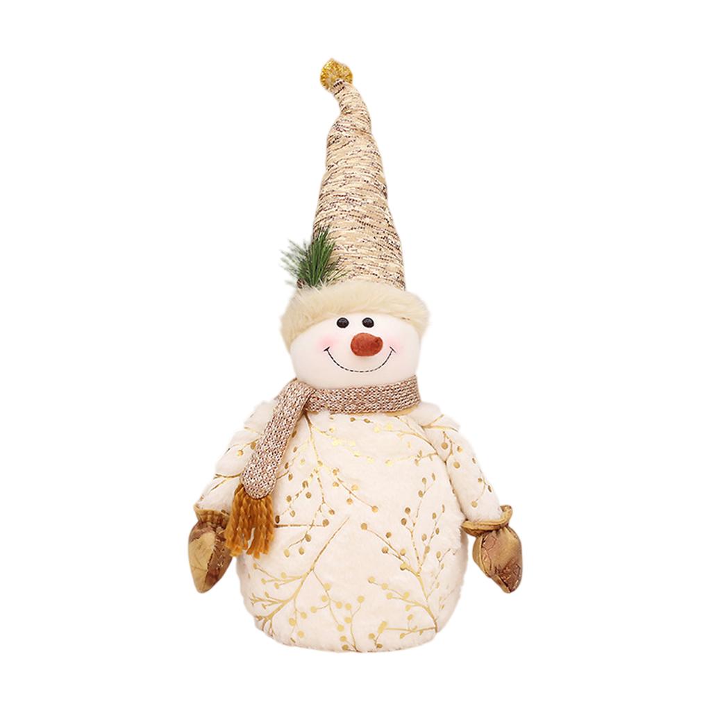 Tecido Peludo Longo Estampado Chapéu Pontudo Chapéu Redondo Boneco de Neve