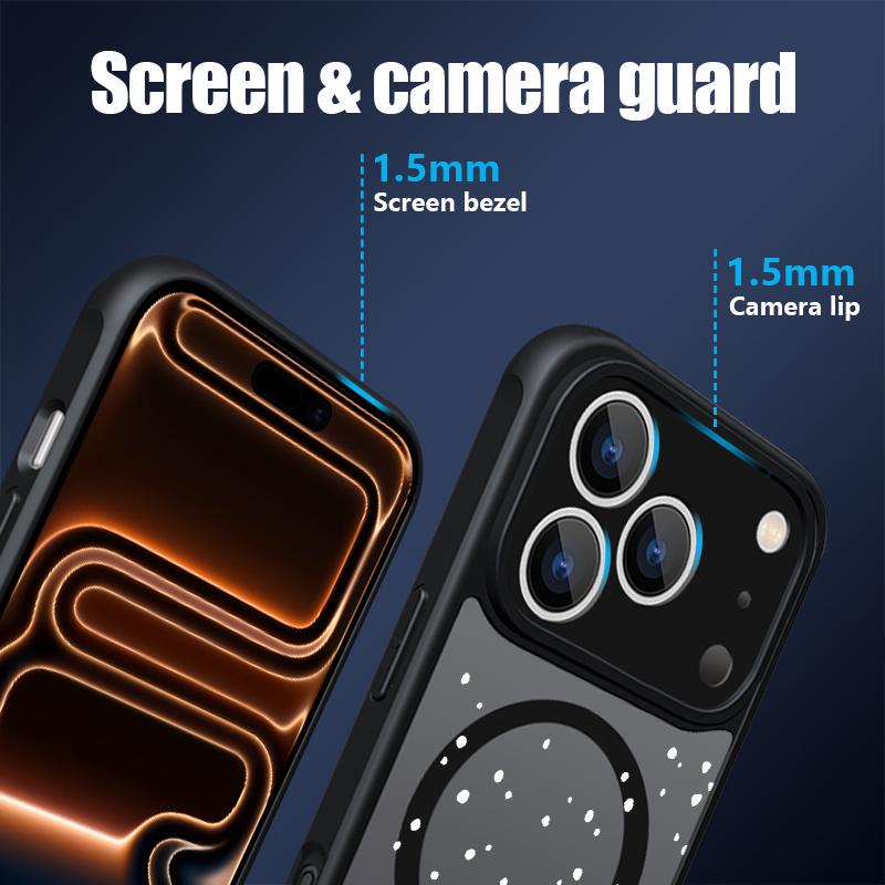 Christmas Snowman Print Magnetic Phone Case For iPhone Air 17 16 15 14 Pro Max 13 12 Pro Max 11 16 Plus Shockproof Acrylic Cover