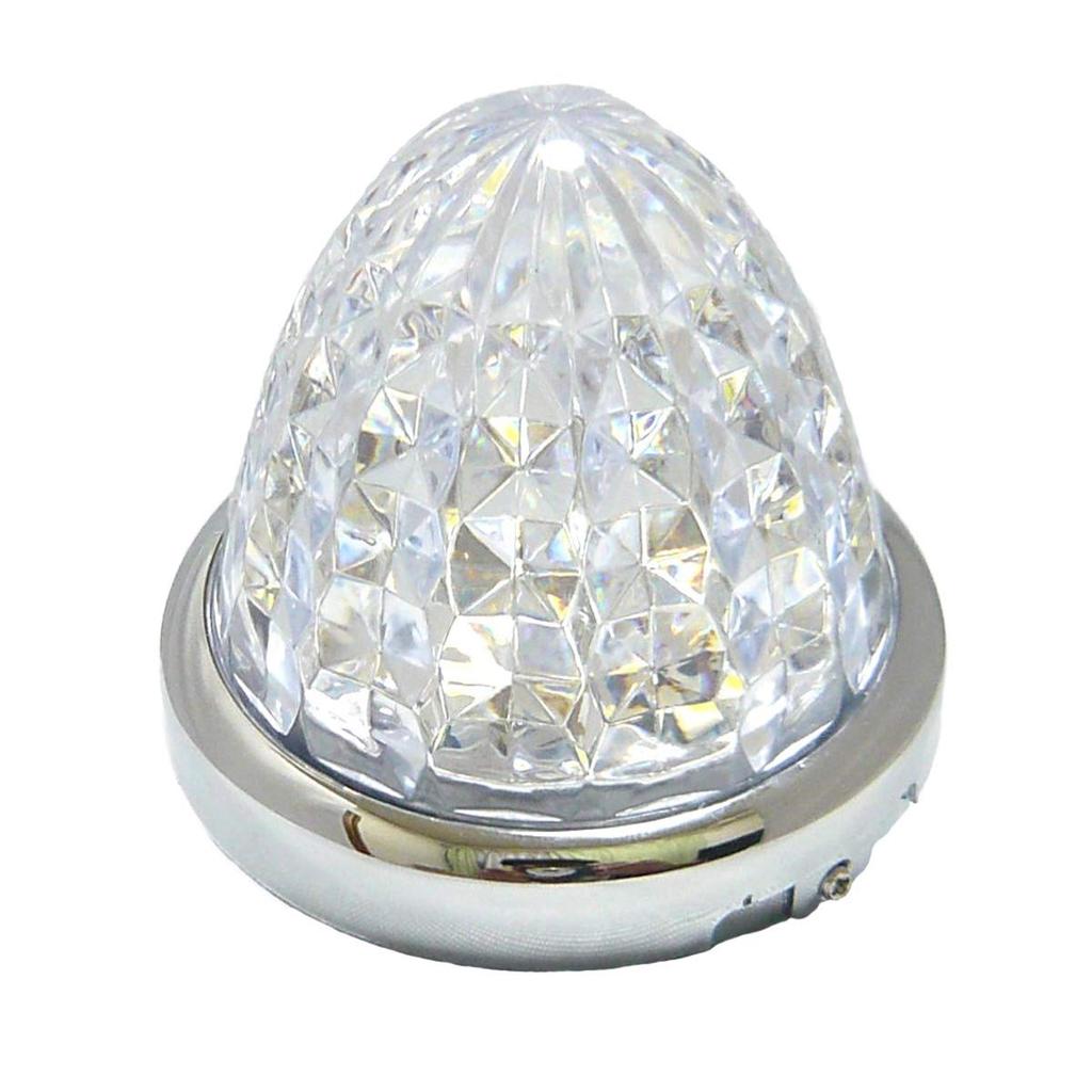 24V LED obrysová světla, boční obrysové světlo, pokovovací kroužek, sada 2 kusů pro nákladní automobily (Červené)