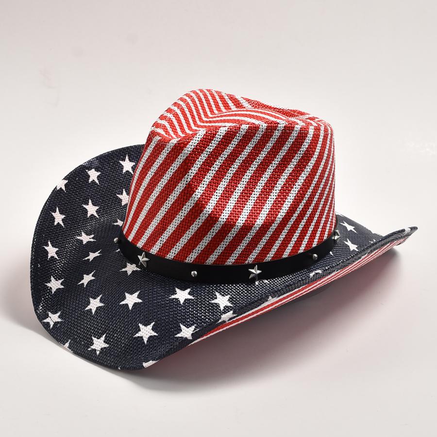 New Vintage Panama Paper Grass Hat for Men's and Women's Fashion Printing Western Cowboy Hat Outdoor Travel Beach Sun Hat