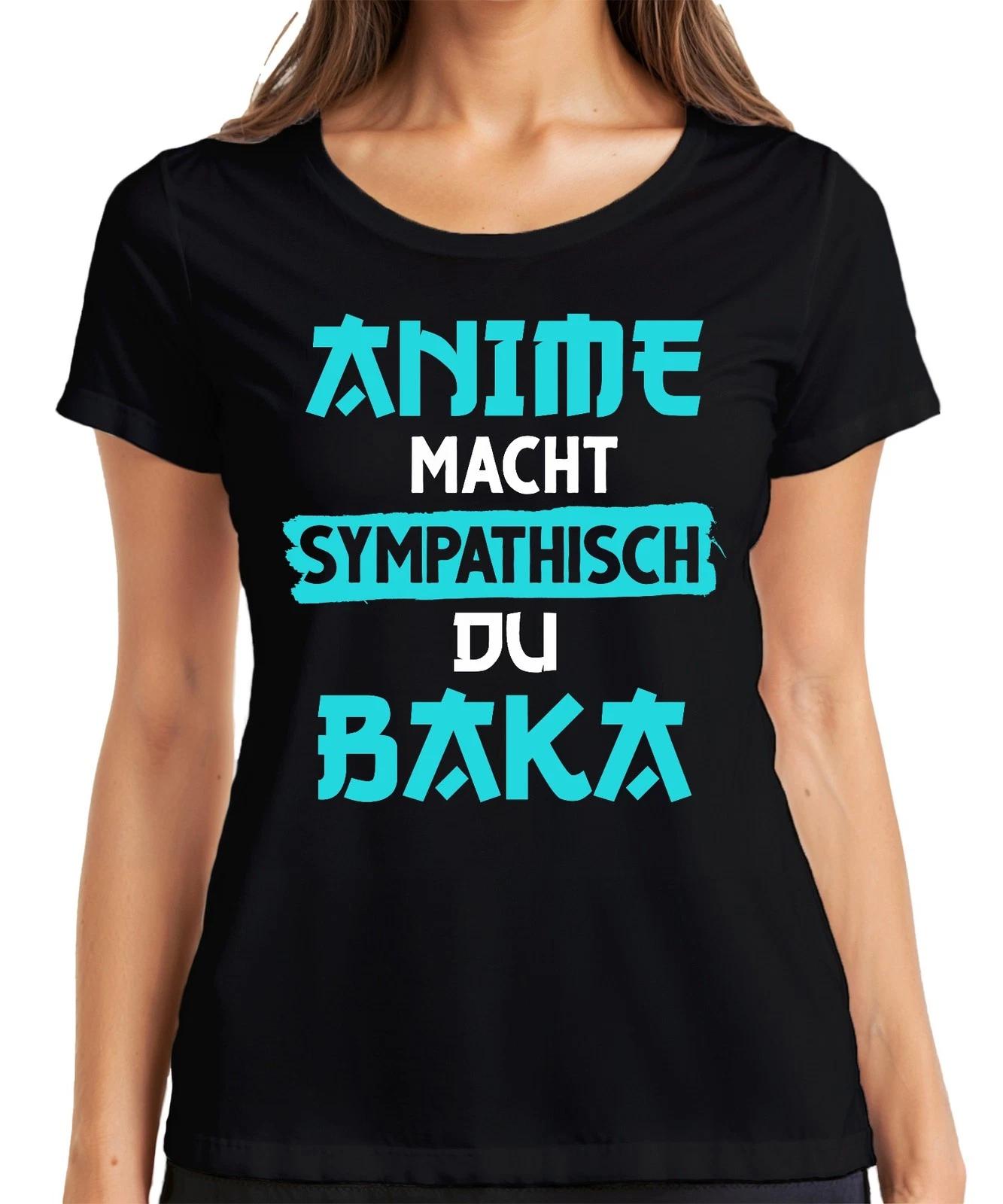 Anime macht sympathisch du Baka Otaku Manga Geschenk Japan Nerd Damen T-Shirt XL