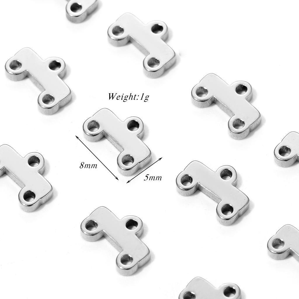 20pcs/lot Stainless Steel Layer Necklace Bracelet Clasp Bails 5 Loops Drop Earrings Chains Connectors DIY Jewelry Making Finding