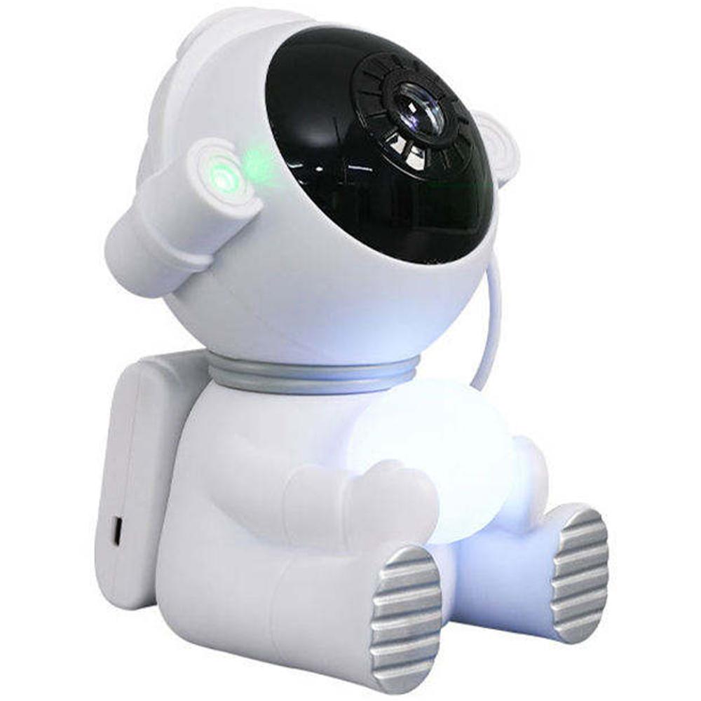 

k950 Cartoon Astronaut Projector Lamp USB Powered Bedroom Starry Sky Night Lamp with 6 Projection Cards A