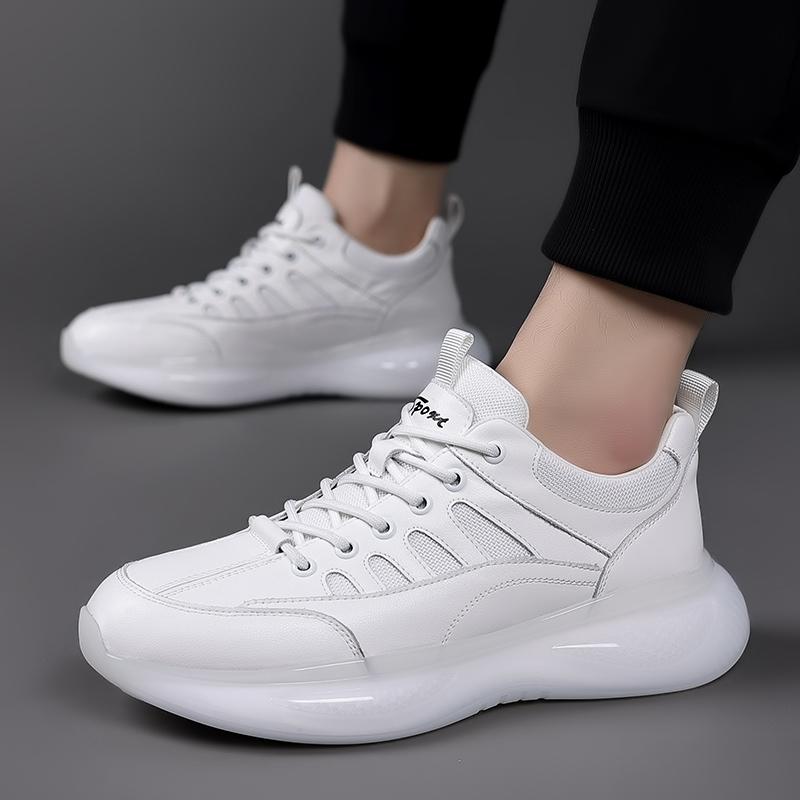 Fashion 2025 Designer Brand Thick Soled Men's Outdoor Hiking Shoes Simple White Oxford Shoes Men's Trendy New Sports Leisure Shoes