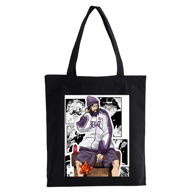 One Piece Shopping Bag Anime ZORO Graphic Print Canvas Bag Teenage Students Reusable Shopper Handbag Bag Women's Bag Bolsas