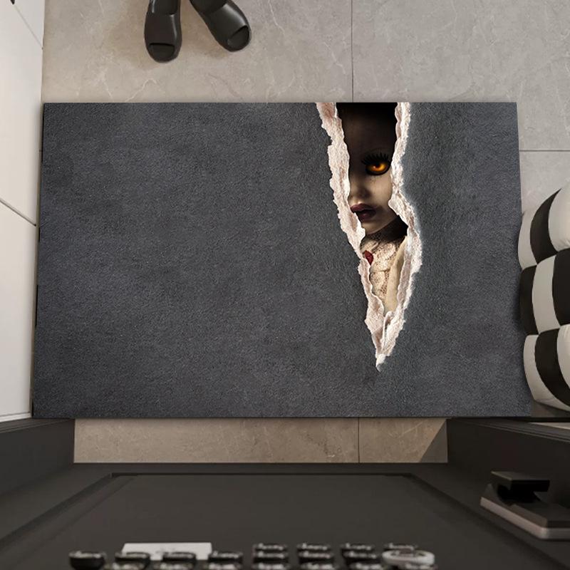 Decorative Clown-Themed Dirt-Resistant Door Mat for Entryway or Living Room