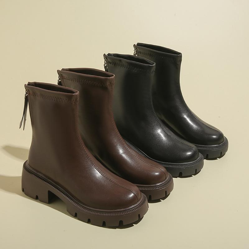 Martin boots women's shoes 2025 new popular women's boots thick-soled thin boots British style small short boots women's spring and autumn single boo