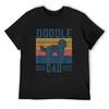 Camiseta Divertida Vintage Rabisco Pai - Aussie Doodle e Goldendoodle Roupas camisetas engraçadas para homens