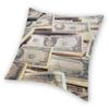 Vintage Dollars Banknotes Pillowcase Printing Fabric Cushion Cover Decorations Throw Pillow Case Cover Seat Zipper 40X40cm