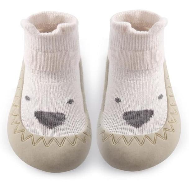 Exegawe Детские носочки-ботиночки для малышей, мультяшные, с мягкой резиновой подошвой, нескользящие домашние тапочки для мальчиков и девочек, для первых шагов 12-18 Months Toddler