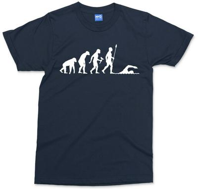 Evolution of Swimmer T-shirt Funny Swimming Gifts Swim Beach Pool Water Sports