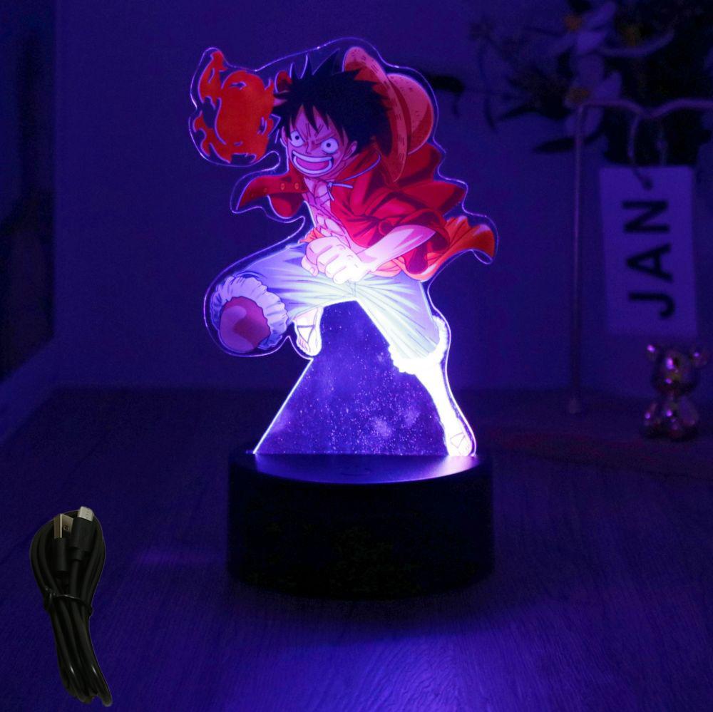 Anime Figuren Neue 3D Lampe 16cm One Piece Luffy Roronoa Intelligente Touch LED Nachtlicht Heimdeko Zimmer Kindergeburtstag Modell Spielzeug Geschenke