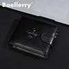 New Wallet Men's Short Men's High-end Retro Pu Buckle Wallet Business Zipper Small Wallet Men