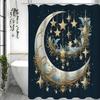 Moon Pendant Shower Curtain, Bathroom Decorative Shower Curtain, Waterproof Shower Curtain with Hooks