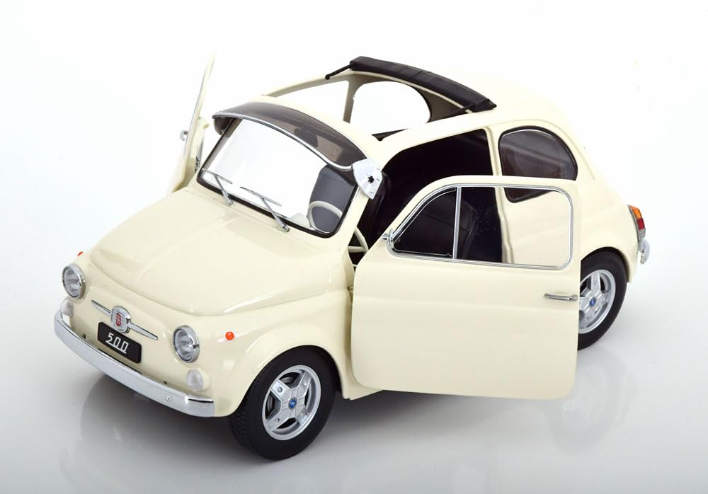KK Scale Fiat 500 F Custom 1968 Cream Finished Product 1/12
