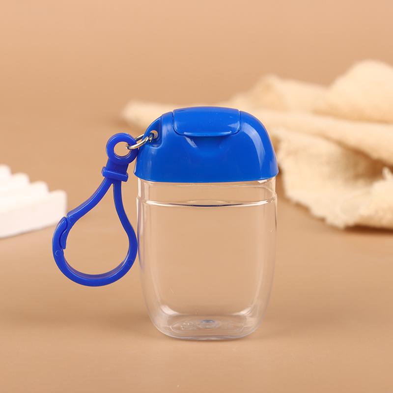 30 ml Tragbare Nachfüllbare Flaschen mit Haken Handdesinfektionsmittel Alkohol Kosmetikbehälter Outdoor Mini Seifenspender Behälter
