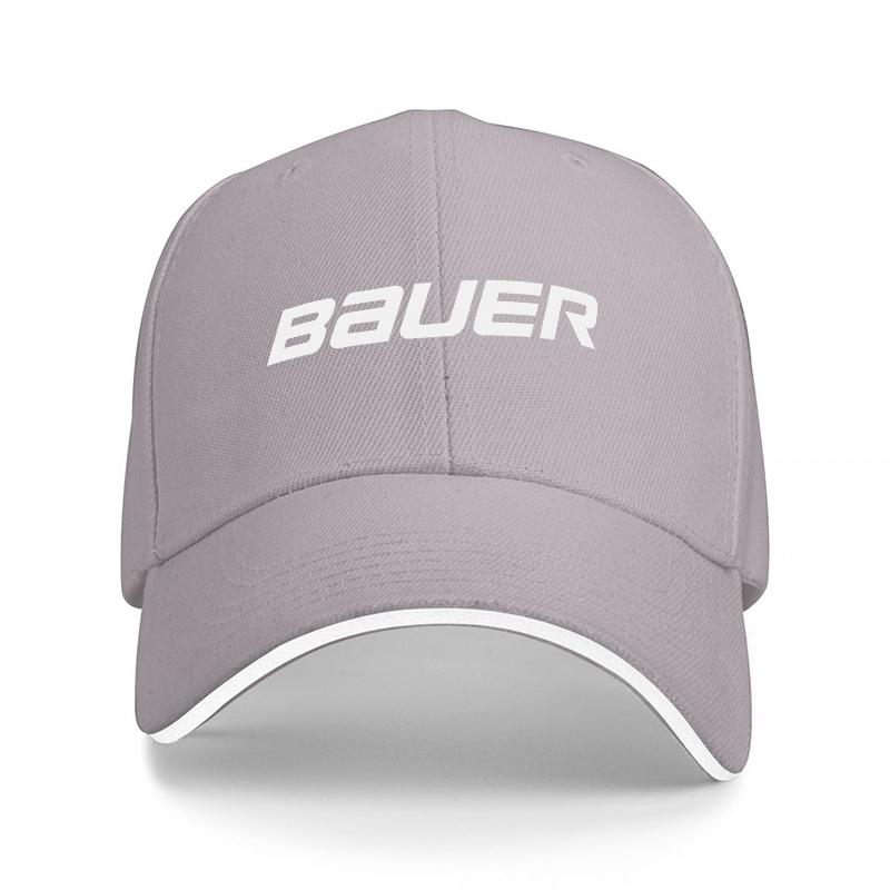 BAUER Logo Baseball Cap Black with White Trim Sporty Design for Hockey Fans Adjustable Fit Classic Style Outdoor Wear