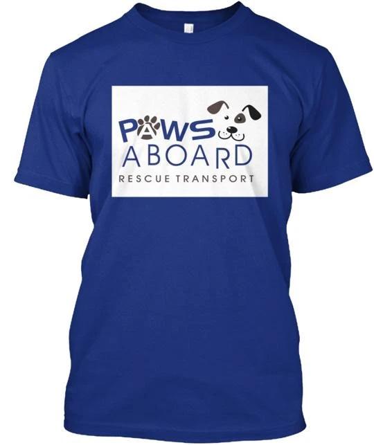 

Support Paws Aboard Rescue Transport TTshirt Made in the USA Size S to 5XL S