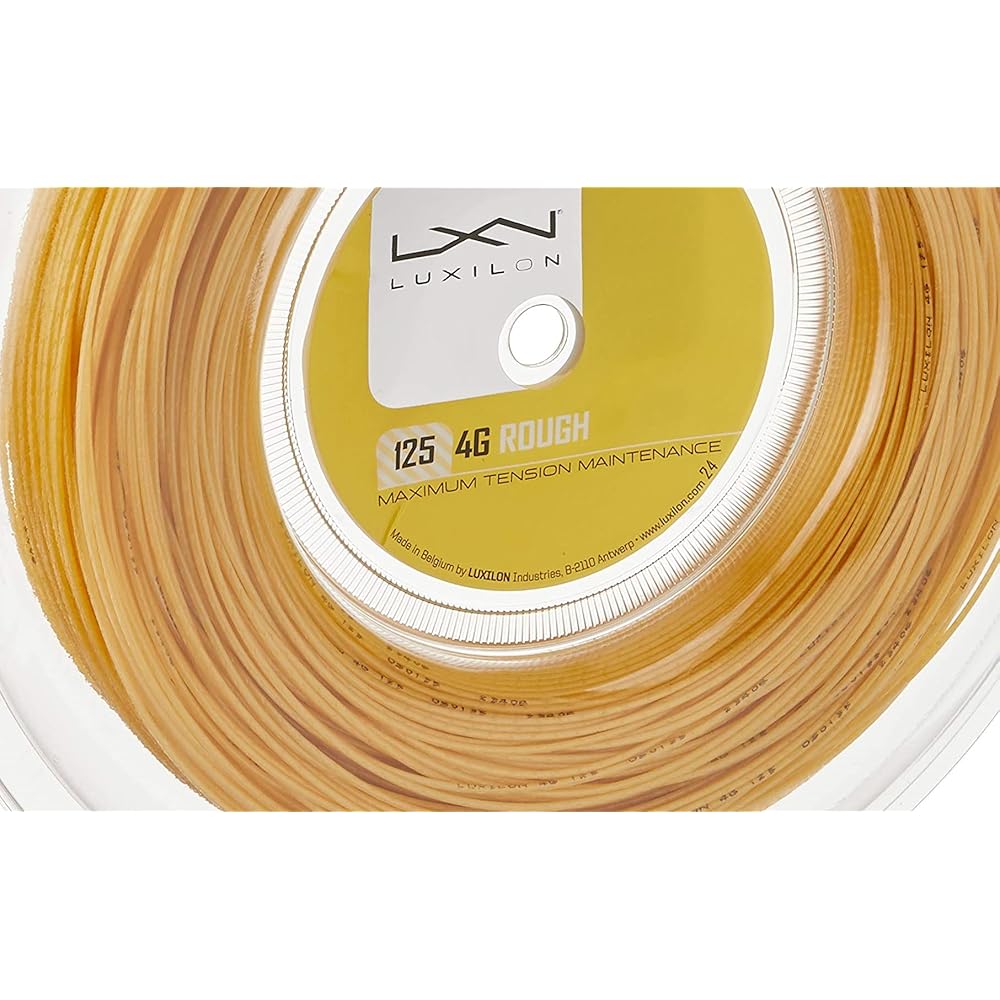 LUXILON Tennis String, 4G ROUGH 125 [200m Reel] WRZ990144, Yellow