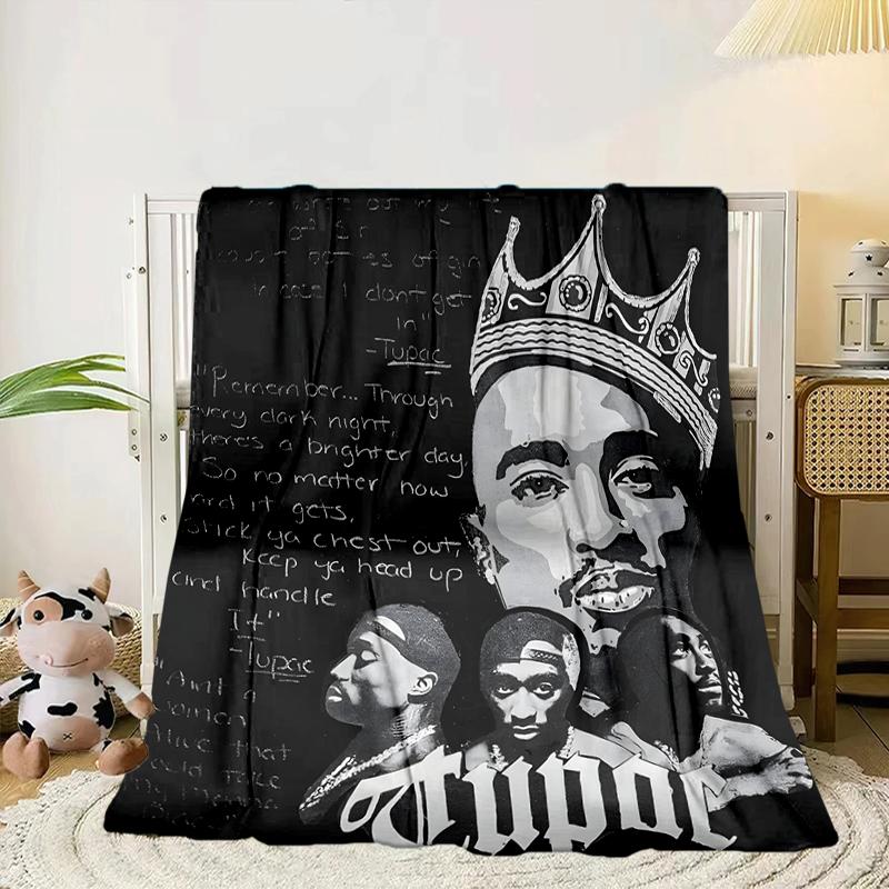Rap Legend In Blue Blanket Flannel Blanket for bed, sofa, Camping, Hiking, Picnic Essentials, gift for family Fan gifts