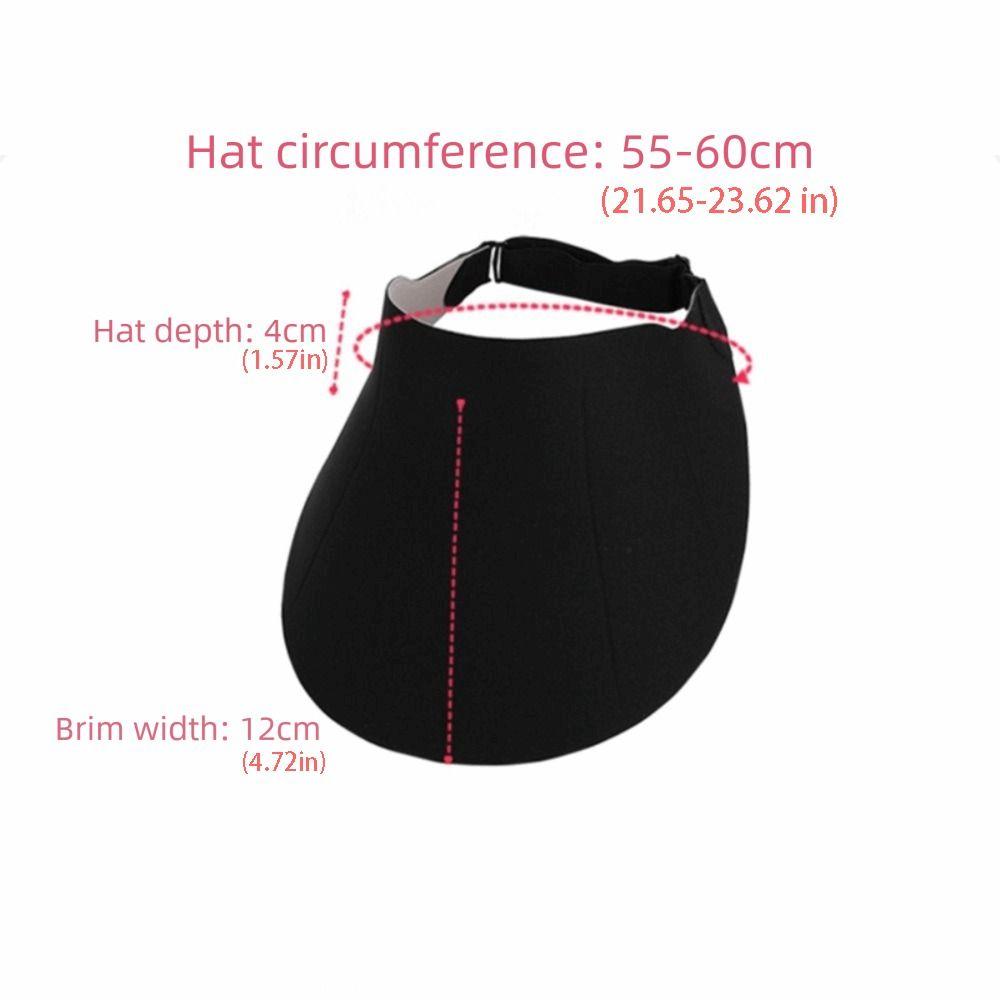 Simple Foldable Traceless Sun Hat UV Protection Empty Top Seamless Visor Cap Adjustable Large Brim Women Sun Hat Holiday