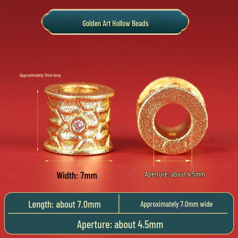 Year of the Horse Sand Gold Non-Fading Drip Oil Beaded DIY Bracelet and Jewelry Accessories.