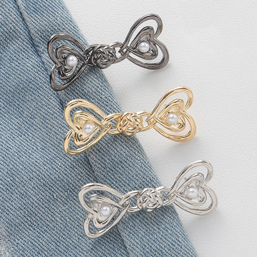 Beautiful Chinese Knot Adjustable Tightener Waist Buckle For Jeans,No Sewing Required Metal Button Adjuster For Pants And Skirts