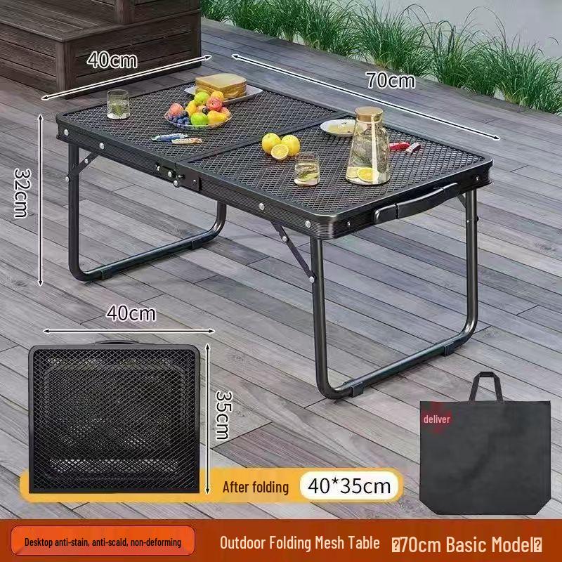 Tragbarer Faltbarer Netz-Campingtisch für Outdoor-Picknick oder BBQ