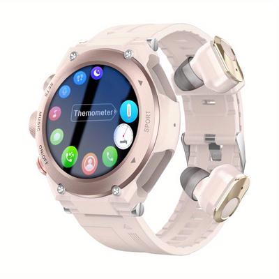 Smartwatch con Auriculares Rainbuvvy T92 Pantalla Táctil Completa IPS de 1.28 pulgadas 128 MB de RAM 470 mAh BT5.0 TWS IP67 Resistente al Agua Grabación Música Local Pulsera Inteligente Inalámbrica