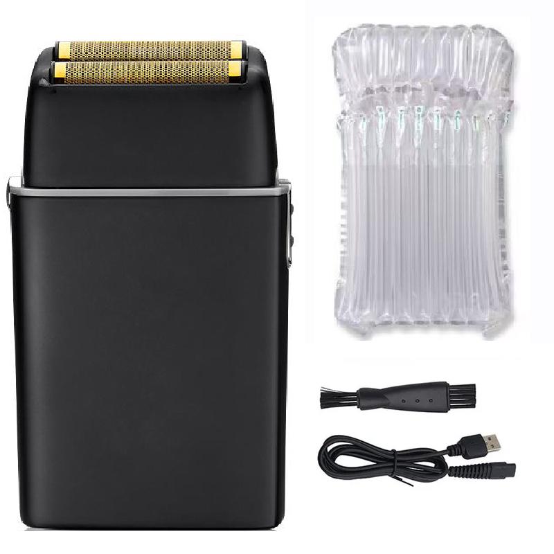 

Беспроводная металлическая парикмахерская электробритва для бороды для мужчин, перезаряжаемая электрическая бритва, машина для бритья лысины, инструмент для отделки